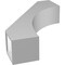 Ekena Millwork 5 1/2-in. W x 20-in. D x 28-in. H Westlake Architectural Grade PVC Knee Brace BRCP055X20X28WTL - alternate 3